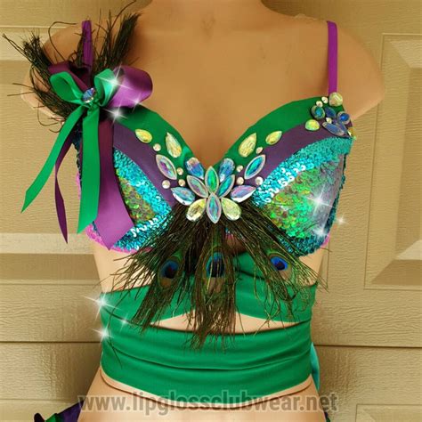 Peacock Bra Peacock Peacock Rave Bra Electric Forest Rave Etsy