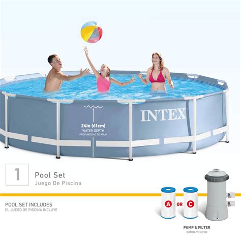 Intex Prism Frame 12 X 30 Pool Set Splash Super Center