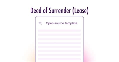 Deed Of Surrender Lease Template Uk