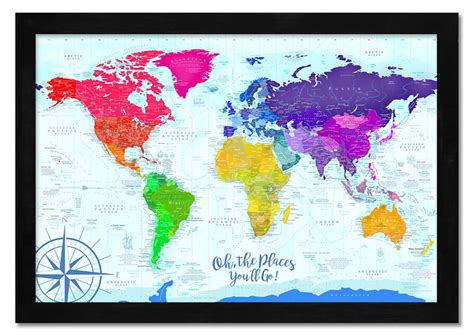 Colorful World Map For Kids Rainbow Edition Geojango Maps