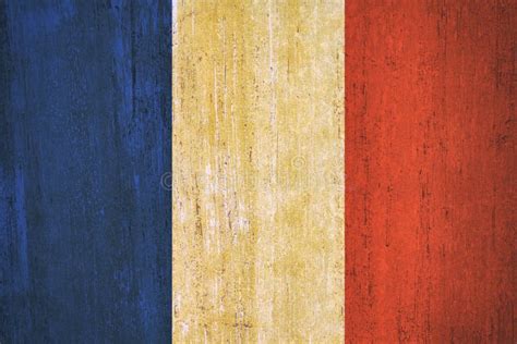 France Flag Background In Vintage Style Stock Illustration