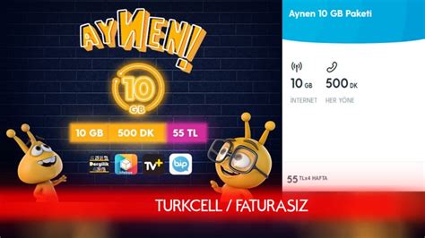 Turkcell Aynen 12 GB Paketi Yeni Tarife Bildirimlerim