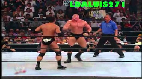 The Rock Vs Brock Lesnar Wwe Summerslam 2002 Highlights Hd Youtube