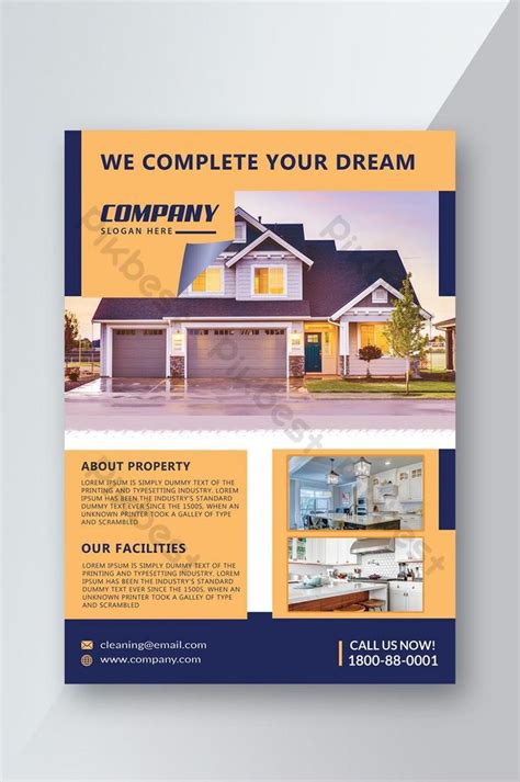 Elegant Real Estate Flyer Template Psd Free Download Pikbest
