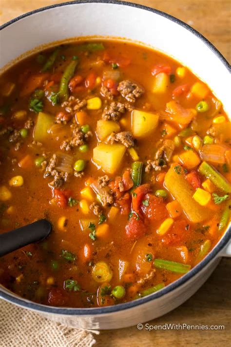 Easy Hamburger Soup Spend With Pennies Recipe Cloud App