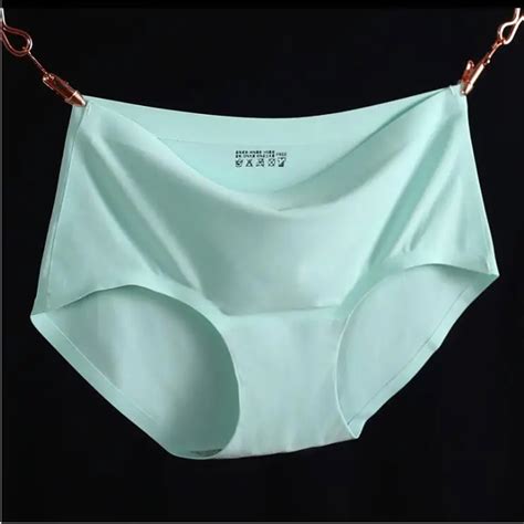 Women Seamless Underwear Invisible Ice Silk Brief Sexy Non Trace Ladies Panties Buy Women