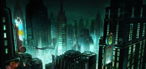 Jim Martin Concept Art Bioshock Rapture City View