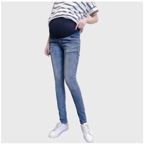 2018 Denim Overall Plus Size Jeans Solid Colored Skinny Pregnant Women