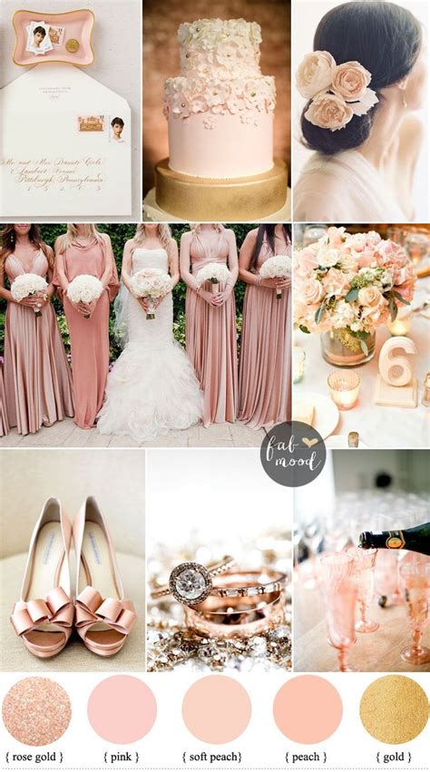 Blush Rose Gold And Peach Wedding Colours Sophisticated And Beautiful