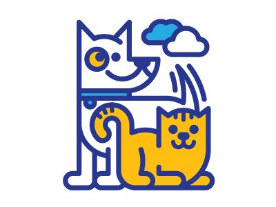 Dog, Cat & Sky | Cat logo design, Pet logo design, Cat and dog tattoo