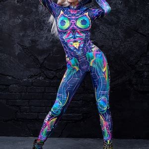 Rave Outfit Woman Rave Clothes Burning Man Costume Woman Psychedelic