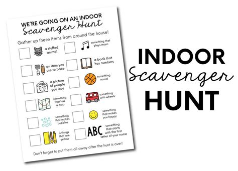 Indoor Scavenger Hunt Ideas From Thirty Handmade Days