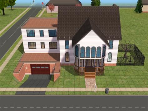 Mod The Sims Sloped Driveway Home
