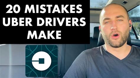 20 Mistakes Uber Drivers Make Everyday Youtube