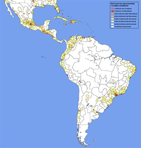 Latin America Population Density Absolute Amount Rmaps