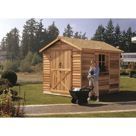 Cedarshed Rancher 8x10 Double Door Cedar Shed The Home Depot Canada