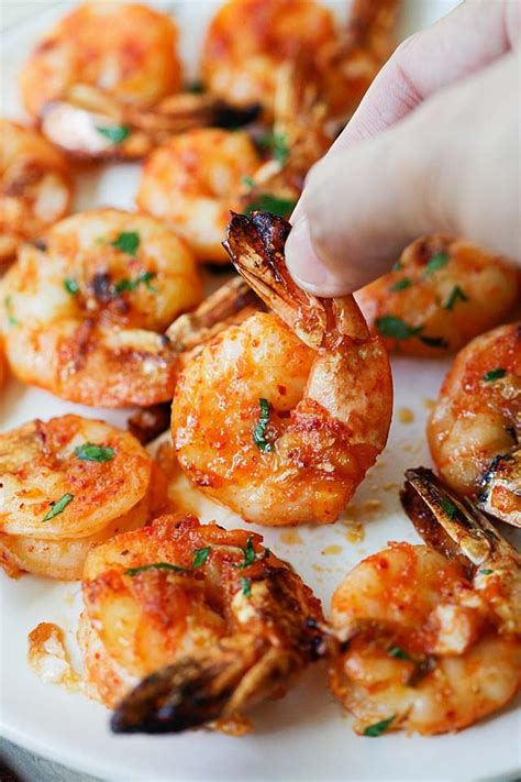 The shrimps are marinated overnight with the shells on, in a korean red chili paste (gochujang) based sauce, ready to dance on the grill when the guests arrive. Grilled Shrimp - The Best Grilled Shrimp Recipe - Rasa ...
