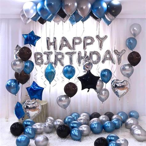 Party Propz Happy Birthday Balloons Decoration Kit Set Items Combo with Helium Letters Foil ...