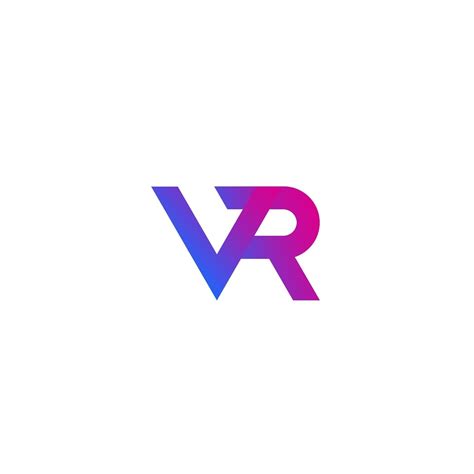 Vr Letters Logo Vector Design Carta Logo Logo Geométrico Diseño Vector