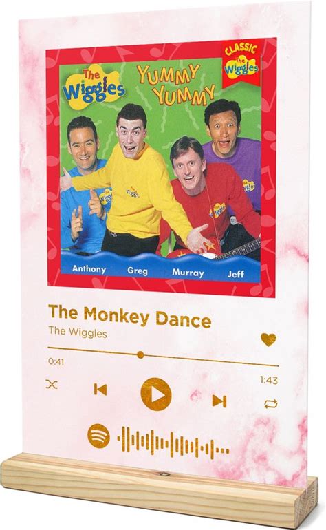 Songr Spotify Muziekbordje The Monkey Dance The Wiggles 20x30