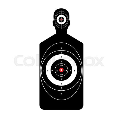 Target In Human Form For Shooting Range Stock Vector Colourbox