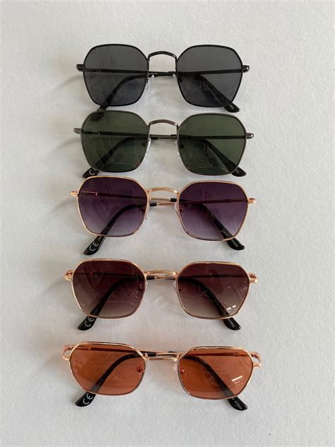 Vintage Aviator Style Sunglasses Classic Black Etsy