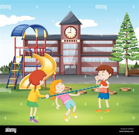 Kids Playing At Recess Clipart For Kids