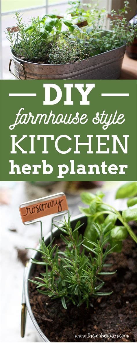 Diy Farmhouse Style Kitchen Herb Planter The Joubert Den Herb