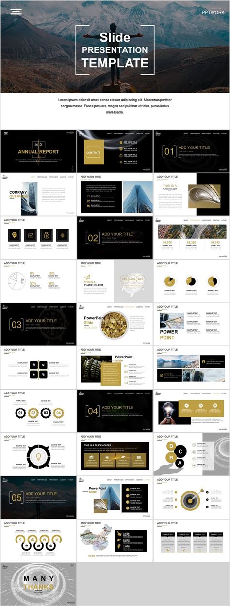 32 Best Annual Report Slide PowerPoint Templates On Behance