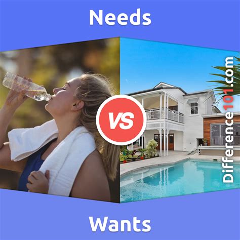 Needs Vs Wants 8 Key Differences Pros And Cons Examples Difference 101