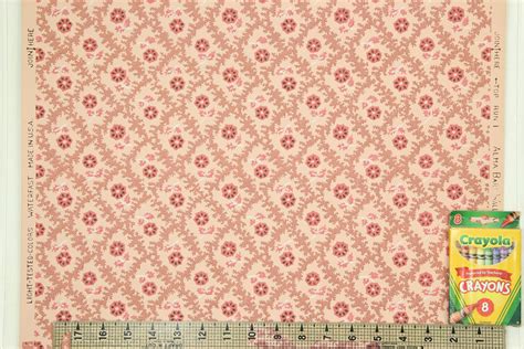 1950s Vintage Wallpaper Pink Floral Geometric Rosies Vintage Wallpaper