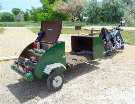 Tiny Motorcycle Camper Transforms From Storage Trailer To Teardrop Like