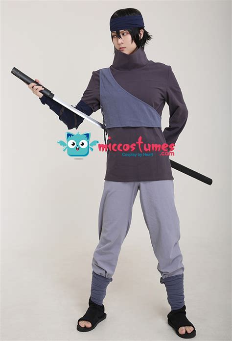 Naruto The Last Sasuke Uchiha Cosplay Costume With Cloak And Wraps