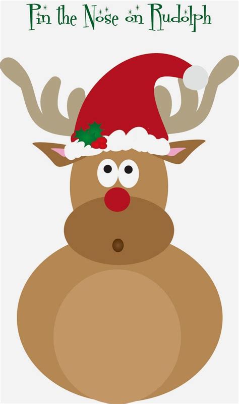 Pin The Nose On Rudolph Template Printable Printable Templates