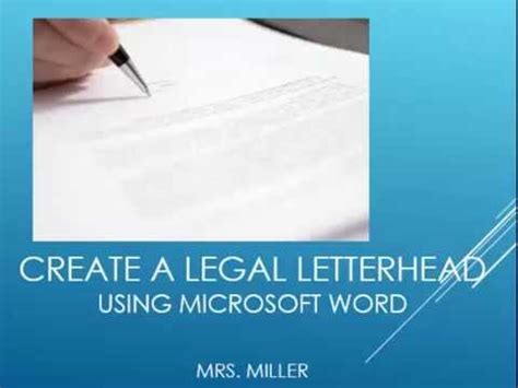 You probably already know the gist of how headers work, but in case you need a quick refresher: Legal Letterhead Word : Legal procedures you need to ...