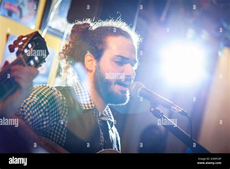 Concert Musician Singing Musicians Stock Photo Alamy