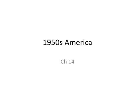 Ppt 1950s America Powerpoint Presentation Free Download Id2665383