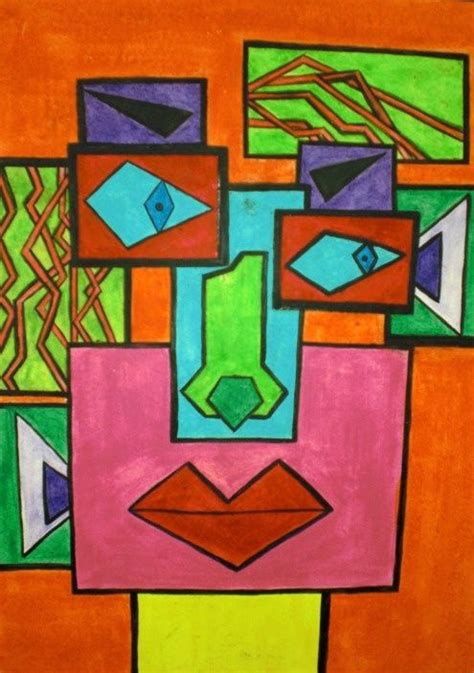 Cubism For Kids Start With Rectangles Each One Has A Different