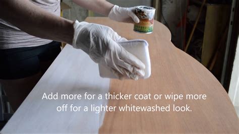 Meghan carter demonstrates color washing techniques that can help you create beatiful, subtle walls in your home. How to Apply General Finishes Whitewash Wood Stain - YouTube