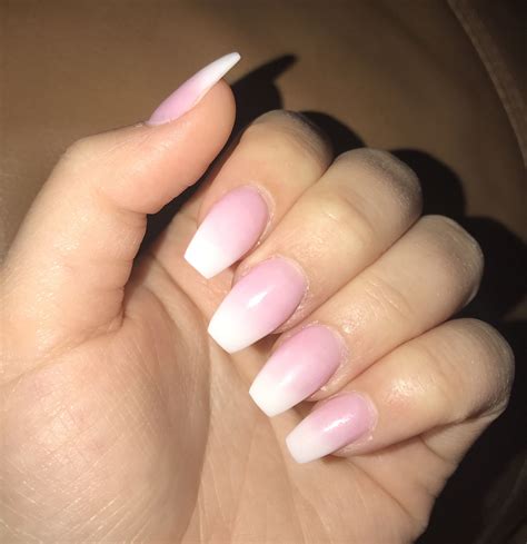 The Best 13 Pink And White Coffin Nails Ombre Greatgoldpic
