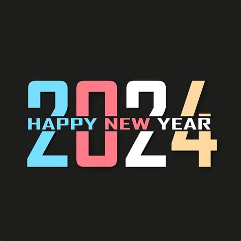 Premium Vector Happy New Year 2024 3d Modern Minimal Background