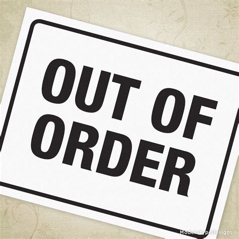 Out Of Order Signs Printable Printable Blank World
