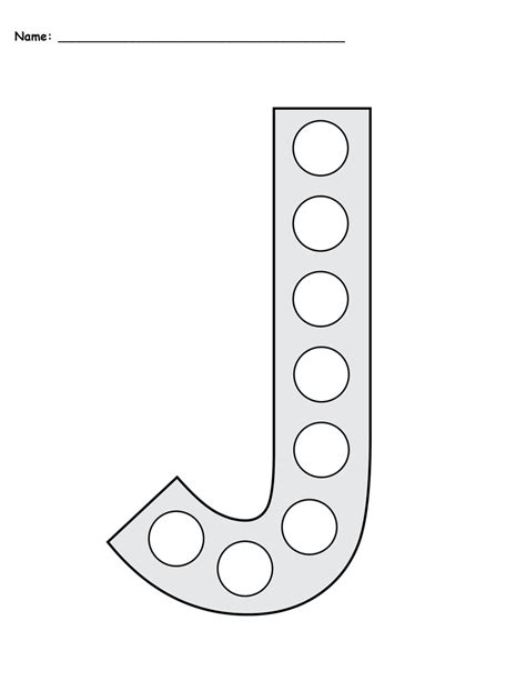 Letter J Do A Dot Printables Uppercase And Lowercase Supplyme