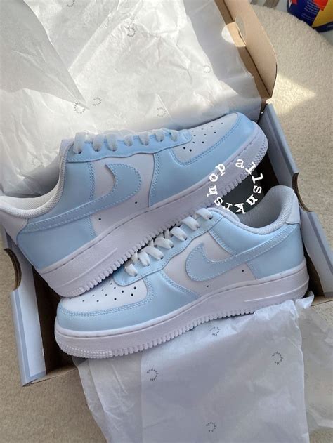 Baby Blue Nike Air Force 1 Low Etsy Nike Shoes Girls Jordan Shoes