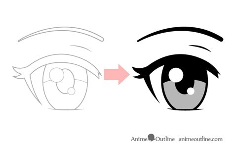 18 Anime Eyes Outline Drawing Background