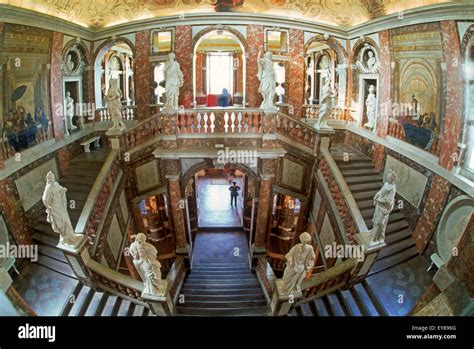 Baroque Interior Decorations At Drottningholm Castle Near Stockholm