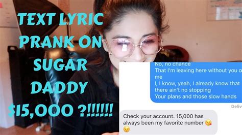 Lyric Prank On A Sugar Daddy Offered 50k Youtube