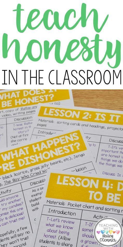Teaching Honesty In The Classroom Honesty Lesson