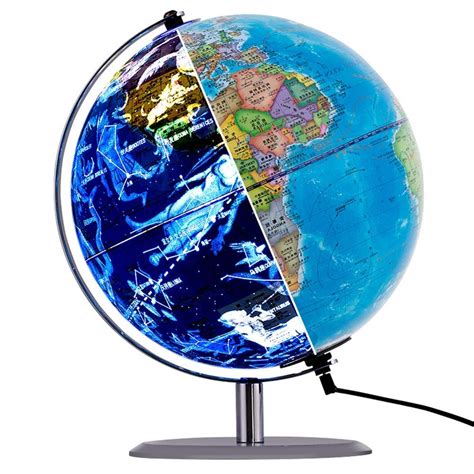 Buy Globes For Children Illuminated Spinning World Globe 3 In 1