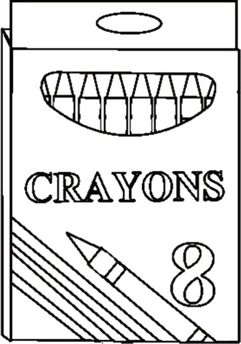 Download Box Crayons Contain Eight Color Crayons Coloring Pages : Best Place to Color